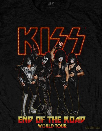 Kiss: KISS Unisex T-Shirt: End Of The Road Tour (Black) (Back Print) (Medium)