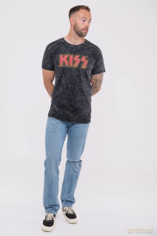 Kiss: KISS Unisex T-Shirt: End Of The Road Tour (Black) (Back Print) (Small)