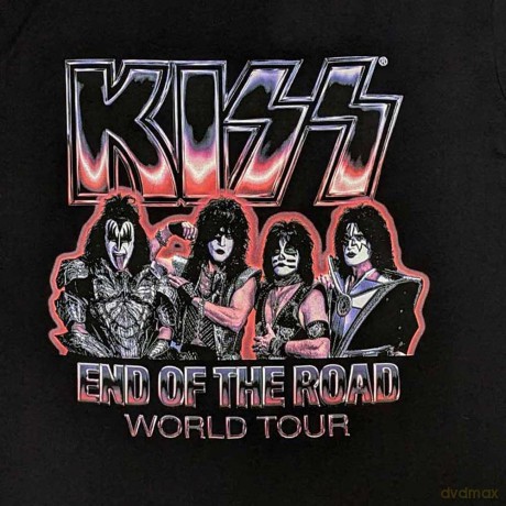 Kiss: KISS Unisex T-Shirt: End Of The Road Tour Red (Black) (Back Print) (X-Large)