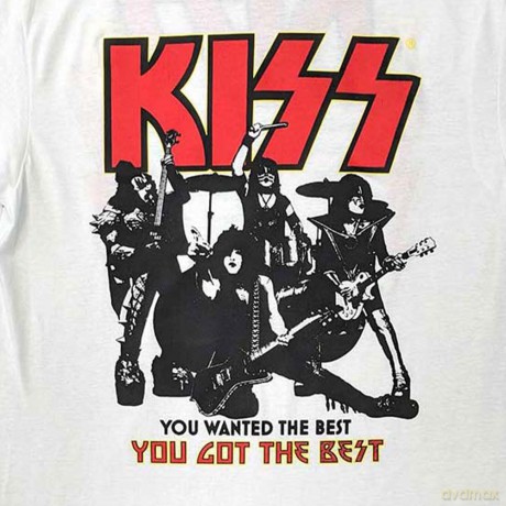 Kiss: KISS Unisex T-Shirt: End Of The Road You Got The Best (White) (Back Print) (X-Large)