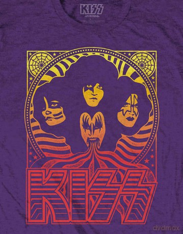 Kiss: KISS Unisex T-Shirt: Gradient Group (Purple) (X-Large)