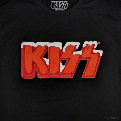 Kiss: KISS Unisex T-Shirt: Holiday Logo (Black) (Large)