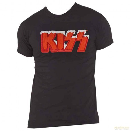 Kiss: KISS Unisex T-Shirt: Holiday Logo (Black) (Small)