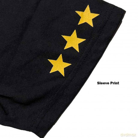 Kiss: KISS Unisex T-Shirt: Love Gun Stars (Black) (Sleeve Print) (Medium)