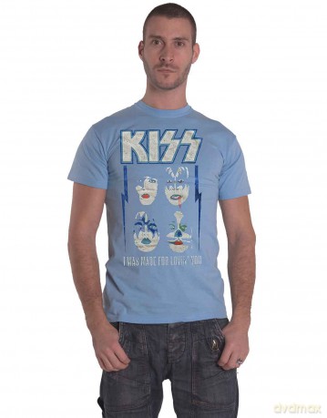 Kiss: KISS Unisex T-Shirt: Made For Lovin' You (Blue) (Medium)