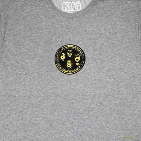 Kiss: KISS Unisex T-Shirt: Mini Hailing From NYC Logo (Grey) (Large)