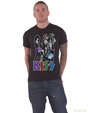 Kiss: KISS Unisex T-Shirt: Umbrellas (Black) (Small)