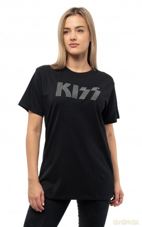 Kiss: KISS Unisex Tee: Logo (Diamante) (Medium)