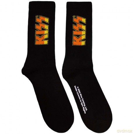 Kiss: KISS Unisex Terry Socks: Classic Logo (Black) (UK Size 7 - 11)