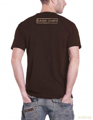 Kaiser Chiefs: Unisex T-Shirt: Everything Is Brilliant (Chestnut Brown) (Back Print) (Medium)