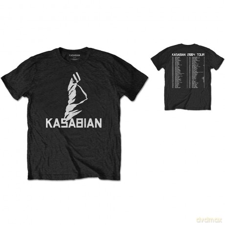 Kasabian: Men's Tee: Ultra Face 2004 Tour with Back Printing (Large)