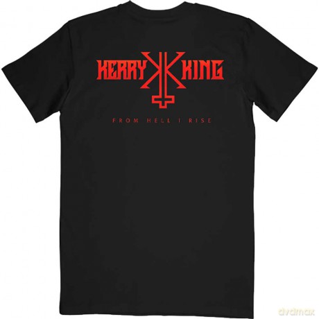Kerry King: Unisex T-Shirt: From Hell I Rise F&B (Black) (Back Print) (Large)