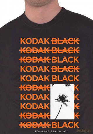 Kodak Black: Unisex T-Shirt: Palm (Black) (Medium)