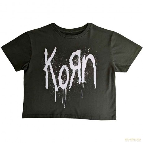 Korn: Ladies Crop Top: Still A Freak (Green) (Back Print) (Small)