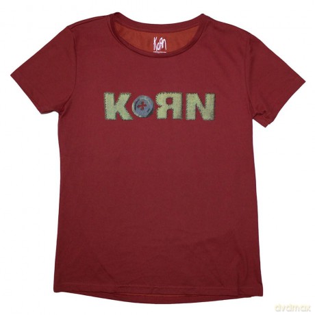 Korn: Ladies T-Shirt: Doll Issues (Red) (Back Print) (Medium)