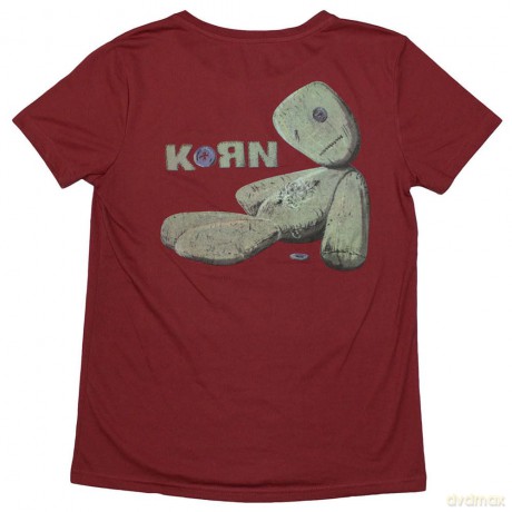 Korn: Ladies T-Shirt: Doll Issues (Red) (Back Print) (Medium)