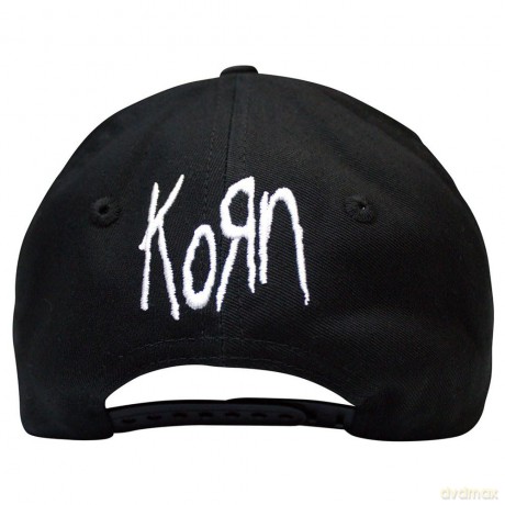Korn: Unisex Baseball Cap: Oval Logo (Black) (Back Print)