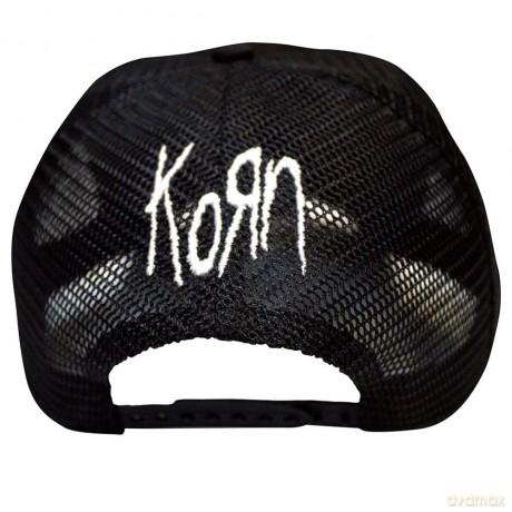 Korn: Unisex Mesh Back Cap: Sonic Silver Logo (Black) (Back Print)