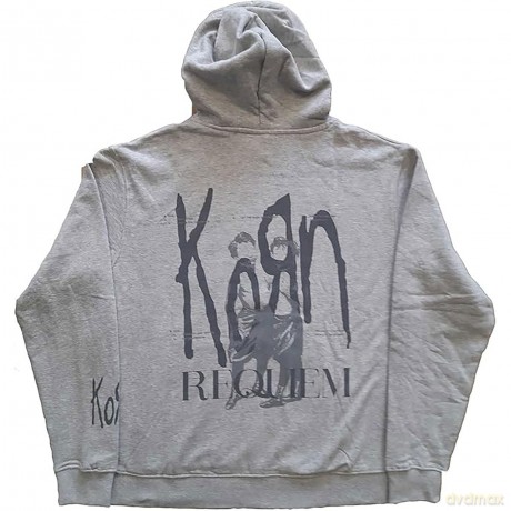 Korn: Unisex Pullover Hoodie: Requiem (Grey) (Back Print) (X-Large)