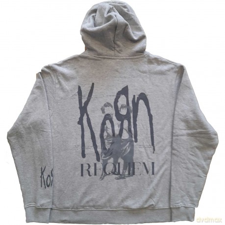 Korn: Unisex Pullover Hoodie: Requiem (Grey) (Back Print) (XX-Large)