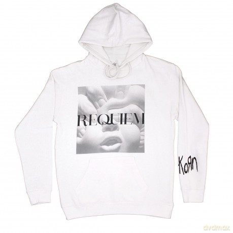 Korn: Unisex Pullover Hoodie: Requiem (White) (Back Print) (Medium)