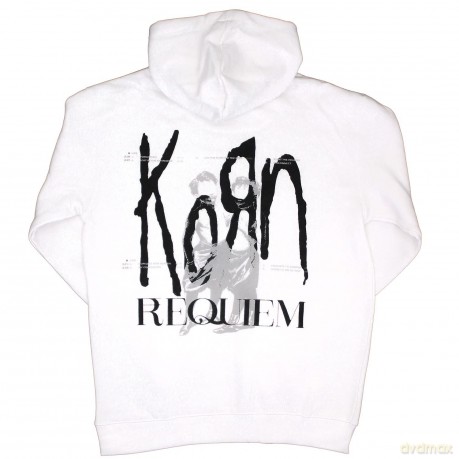 Korn: Unisex Pullover Hoodie: Requiem (White) (Back Print) (Medium)