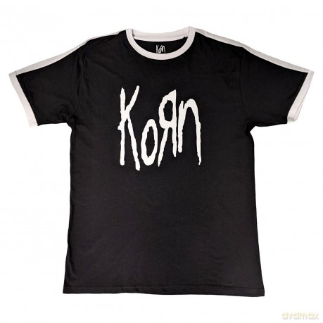 Korn: Unisex Ringer T-Shirt: Logo (Black) (XX-Large)