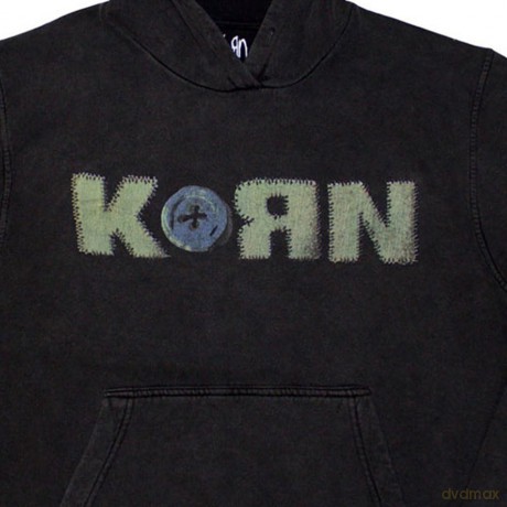 Korn: Unisex Stone Wash Pullover Hoodie: Doll Issues (Charcoal Grey) (Back Print) (XX-Large)
