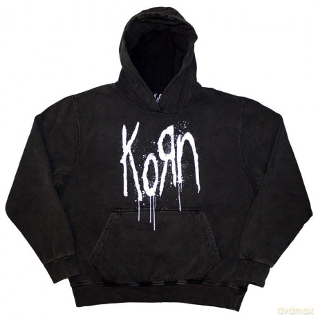 Korn: Unisex Stone Wash Pullover Hoodie: Still A Freak (Charcoal Grey) (Back Print) (XX-Large)