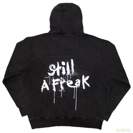 Korn: Unisex Stone Wash Pullover Hoodie: Still A Freak (Charcoal Grey) (Back Print) (XX-Large)