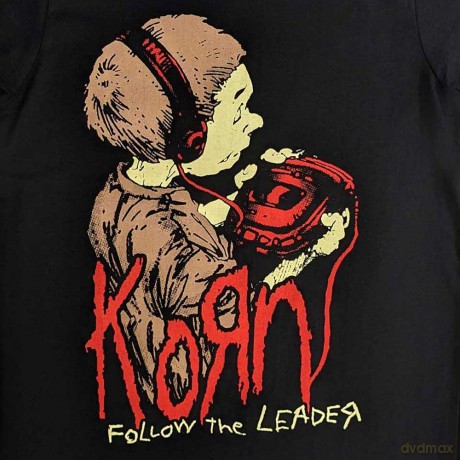 Korn: Unisex T-Shirt: Follow The Leader (Black) (Back Print) (Medium)