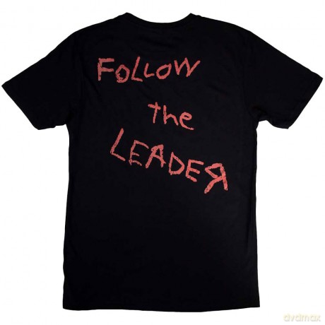 Korn: Unisex T-Shirt: Follow The Leader Hopscotch (Black) (Back Print) (X-Large)