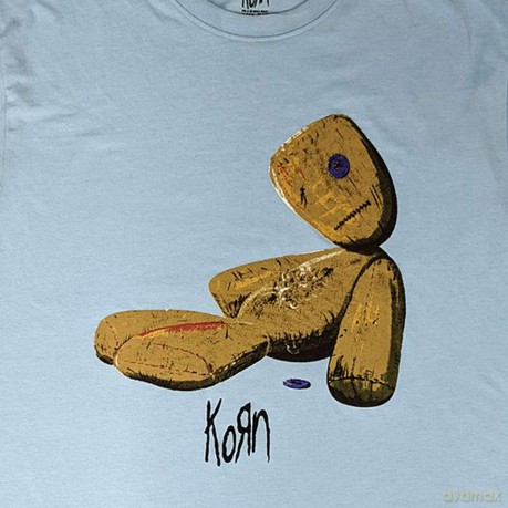 Korn: Unisex T-Shirt: Issues Doll (Light Blue) (X-Large)