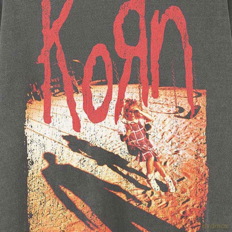 Korn: Unisex T-Shirt: Shadow Playground (Charcoal Grey) (Medium)