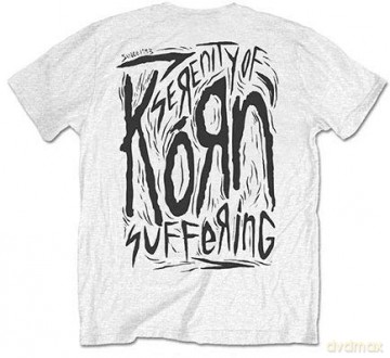 Korn: Unisex Tee: Scratched Type (Back Print) (Small)