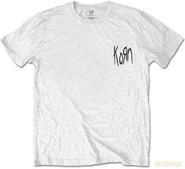 Korn: Unisex Tee: Scratched Type (Back Print) (Small)