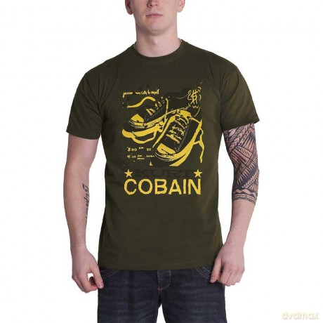 Kurt Cobain: Unisex T-Shirt: Converse (Green) (XX-Large)