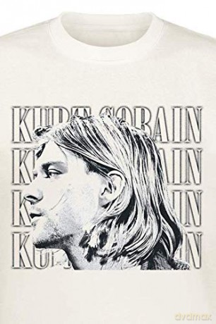 Kurt Cobain: Unisex Tee: Contrast Profile (Large)