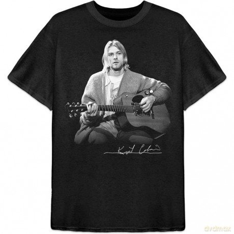 Kurt Cobain: Unisex Tee: Guitar Live Photo (Large)