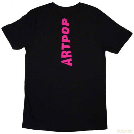 Lady Gaga: Unisex T-Shirt: Artpop Cover (Black) (Back Print) (Large)