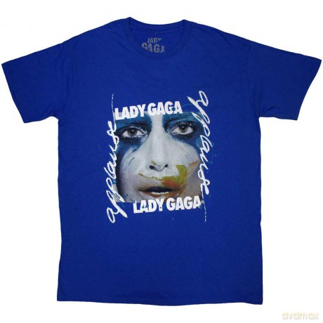 Lady Gaga: Unisex T-Shirt: Artpop Facepaint (Blue) (Medium)