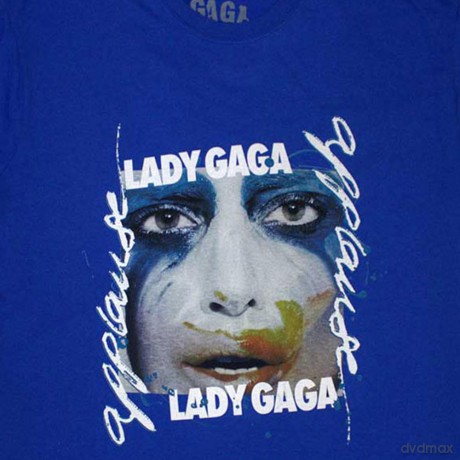 Lady Gaga: Unisex T-Shirt: Artpop Facepaint (Blue) (Medium)