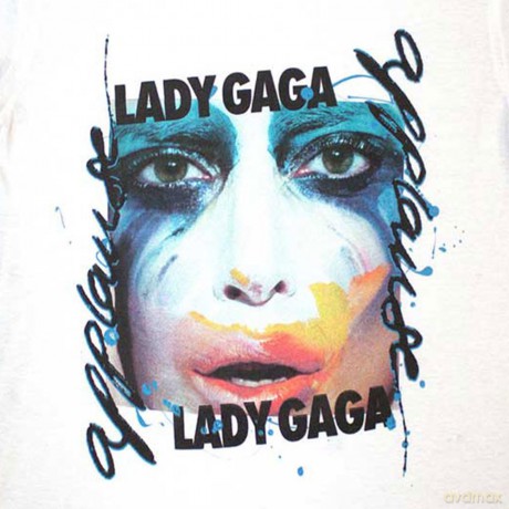Lady Gaga: Unisex T-Shirt: Artpop Facepaint (White) (Medium)