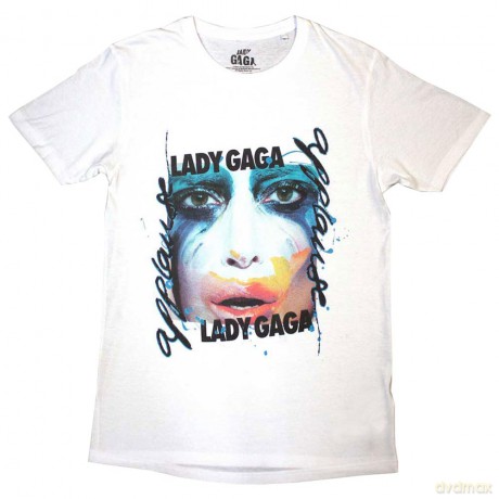 Lady Gaga: Unisex T-Shirt: Artpop Facepaint (White) (XX-Large)