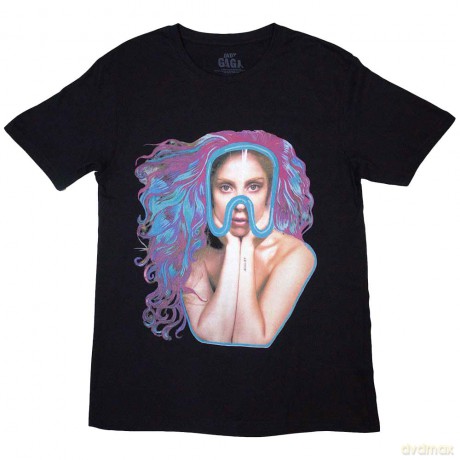 Lady Gaga: Unisex T-Shirt: Artpop Goggles (Black) (Back Print) (Large)