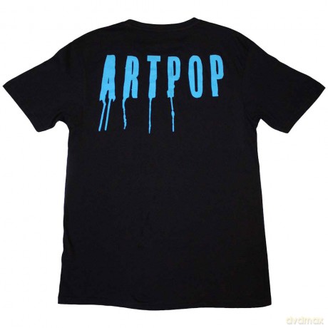 Lady Gaga: Unisex T-Shirt: Artpop Goggles (Black) (Back Print) (Small)