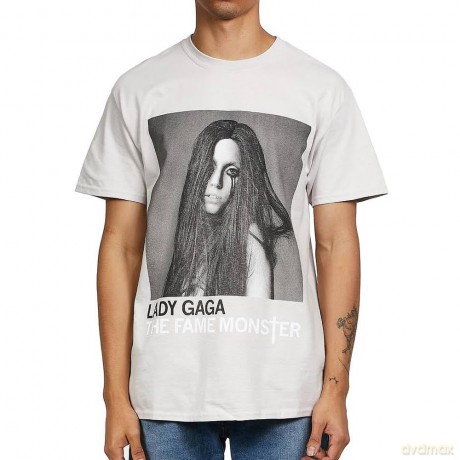 Lady Gaga: Unisex T-Shirt: Fame Monster (Grey) (Medium)
