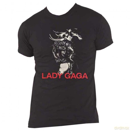 Lady Gaga: Unisex T-Shirt: Leather Jacket (Black) (Small)