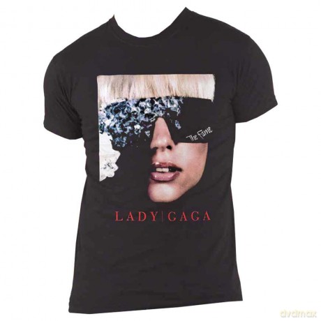 Lady Gaga: Unisex T-Shirt: The Fame Photo (Black) (Large)