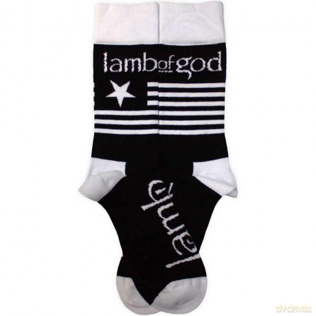 Lamb Of God: Unisex Ankle Socks: Flag (Black) (UK Size 7 - 11)